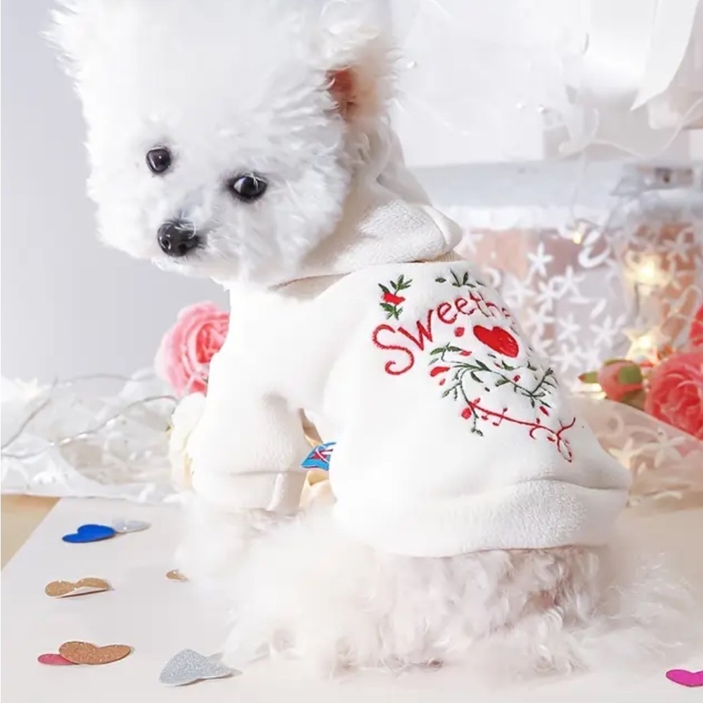 NWT- Adorable "Sweetheart" Dog Hoodie- Size: XL - Picture 3 of 6